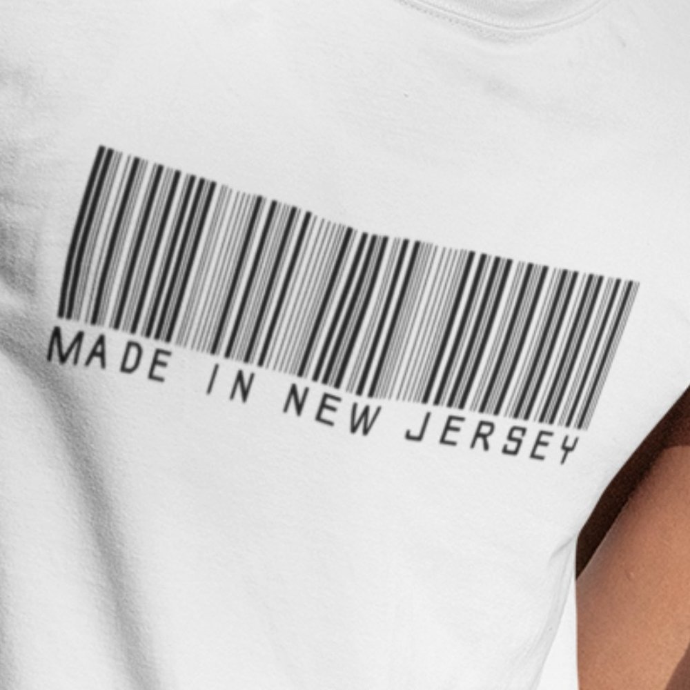 Made In New Jersey Bar Code T-Shirt